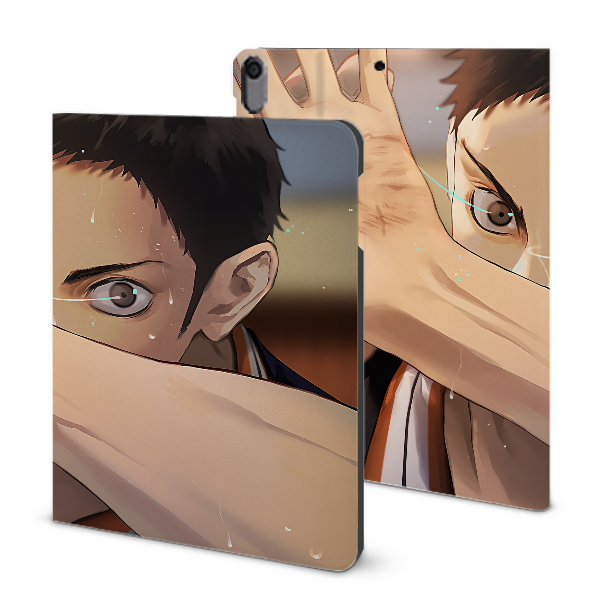 （画像用） ハイキュー!! Haikyu!! IPad ケース ブック型 PUレザー TPU 耐衝撃 軽量 薄型 ペン収納なし 全面保護 IPad 各モデル対応